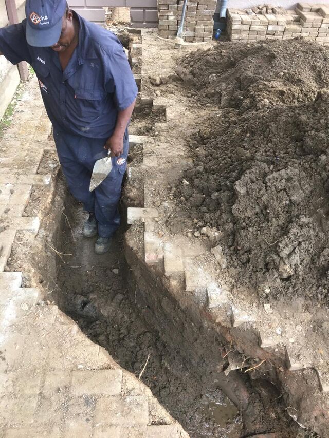 Excavations for new sewer pipe installations